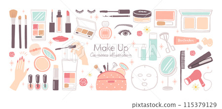 Cute cosmetics - Cosmetics illustrations 115379129
