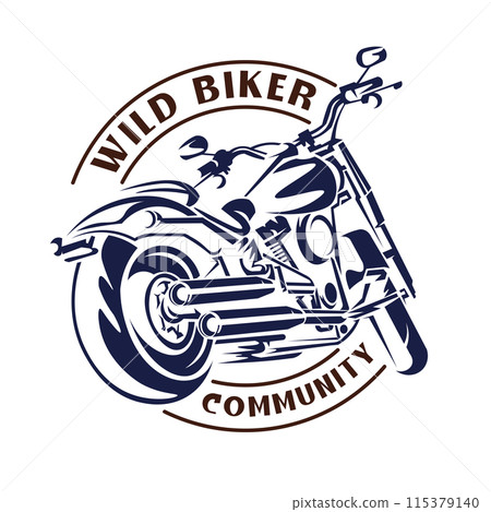 Big Motorbike vector illustration, perfect for biker club logo and t shirt design 115379140