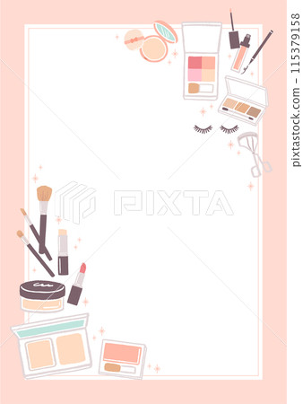 可愛的化妝品化妝品插畫框插畫 可愛的化妝品化妝品插畫框插畫 115379158