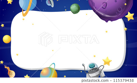 Space Adventure Frame Illustration 115379438