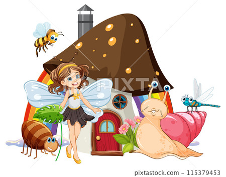 Fairy and Friends at Mushroom House 115379453