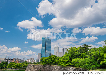 View of the OBP area from inside Osaka Castle 115379578