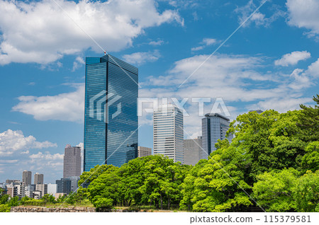 View of the OBP area from inside Osaka Castle 115379581