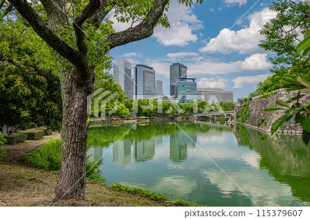 View of the OBP area from inside Osaka Castle 115379607