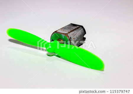 A picture of electric motor isolated on white background 115379747
