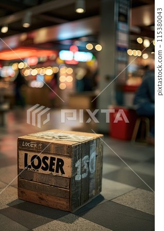 Unsuccessful message, text loser in bold font, portraying the concept of failure, disappointment, and defeat, conveying a negative sentiment or outcome in a concise and impactful manner. Unsuccessful message, text loser in bold font, portraying the concept of failure, disappointment, and defeat, conveying a negative sentiment or outcome in a concise and impactful manner. 115380043