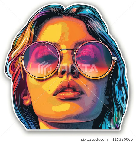 Groovy cartoon sticker hippy, vibrant, retro inspired design exuding a whimsical and psychedelic charm, perfect funky and eclectic touch. stick , white background, isolate, cut off Groovy cartoon sticker hippy, vibrant, retro inspired design exuding a whimsical and psychedelic charm, perfect funky and eclectic touch. stick , white background, isolate, cut off 115380060