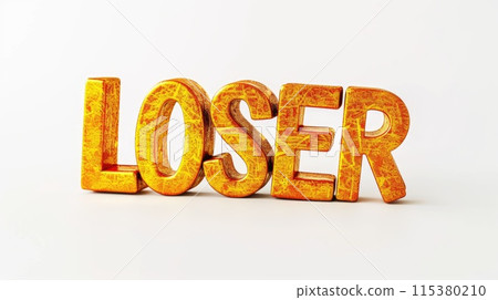Unsuccessful message, text loser in bold font, portraying the concept of failure, disappointment, and defeat, conveying a negative sentiment or outcome in a concise and impactful manner. Unsuccessful message, text loser in bold font, portraying the concept of failure, disappointment, and defeat, conveying a negative sentiment or outcome in a concise and impactful manner. 115380210