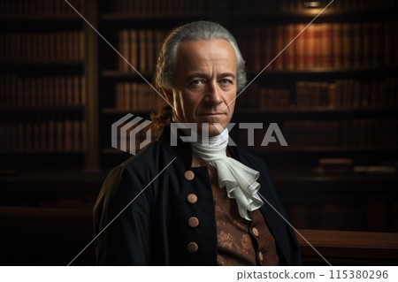 Immanuel Kant: a German philosopher who shaped modern thought and is renowned for his profound insights into metaphysics, ethics and epistemology. 115380296
