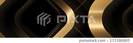 Abstract background with gold geometric triangle lines. Modern minimal luxury shiny lines pattern horizontal. Vector illustration Abstract background with gold geometric triangle lines. Modern minimal luxury shiny lines pattern horizontal. Vector illustration 115380805