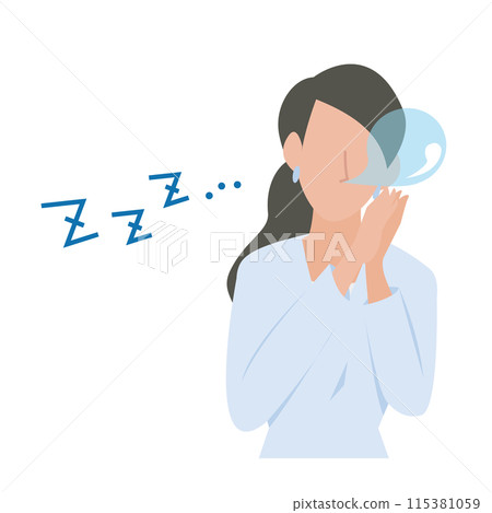 一位女商人累了，小睡了 115381059