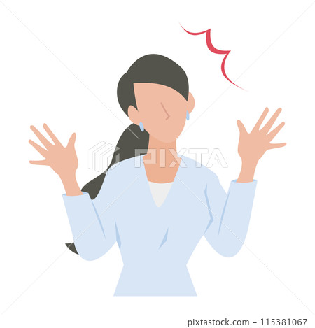 一位反應驚訝的女商人 一位反應驚訝的女商人 115381067