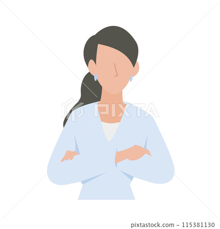 雙手合十,一副霸道的女商人的樣子 雙手合十,一副霸道的女商人的樣子 115381130