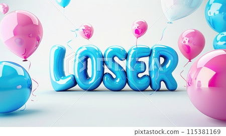 Unsuccessful message, text loser in bold font, portraying the concept of failure, disappointment, and defeat, conveying a negative sentiment or outcome in a concise and impactful manner. Unsuccessful message, text loser in bold font, portraying the concept of failure, disappointment, and defeat, conveying a negative sentiment or outcome in a concise and impactful manner. 115381169