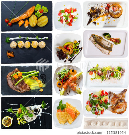 Collection of various dishes Collection of various dishes 115381954