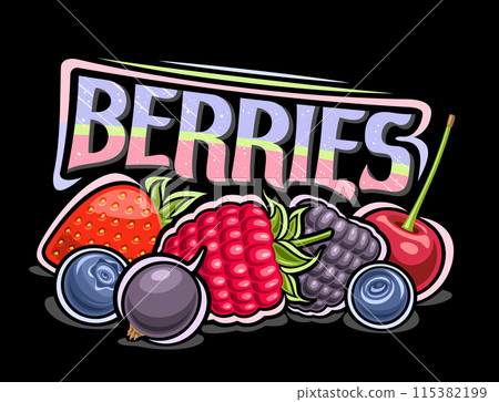 Vector logo for Berries Vector logo for Berries 115382199