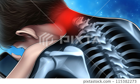 Visual representation of neck pain due to smartphone addiction: An embodied image of pain and discomfort in the lumbar region. 115382273