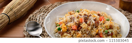 Shirasu and natto fried rice (a fried rice recipe that lets you enjoy the savory flavor of natto) 115383045