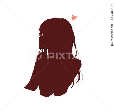 Profile of a woman in love - Shadow art 115383316
