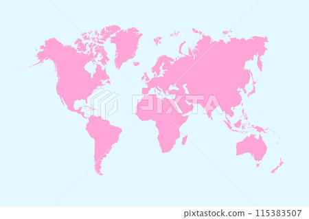 World map color vector modern 115383507