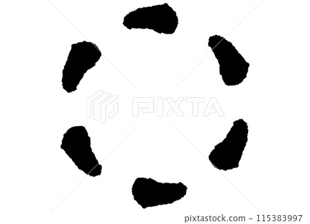 Brush stroke black dot frame Brush stroke black dot frame 115383997