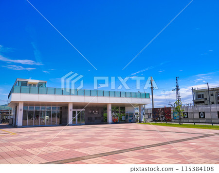 Oga Station and Station Square, Oga City, Akita Prefecture Oga Station and Station Square, Oga City, Akita Prefecture 115384108