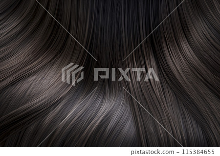 美麗健康的黑髮“AI生成圖像” 115384655