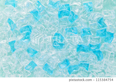 A cool blue background of acrylic ice and carbonated water 115384754