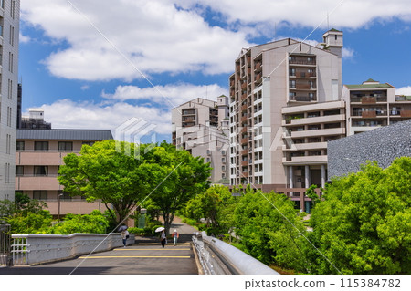 Scenery around Nishishin Chuo subway station in Nishi Ward, Kobe City 115384782