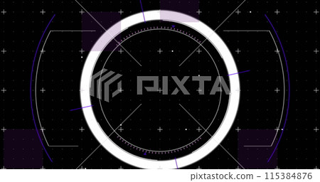 Image of scope scanning on black background 115384876