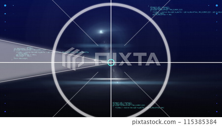 Image of scope scanning over data processing Image of scope scanning over data processing 115385384