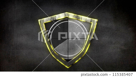 Image of scope scanning on gray background 115385407