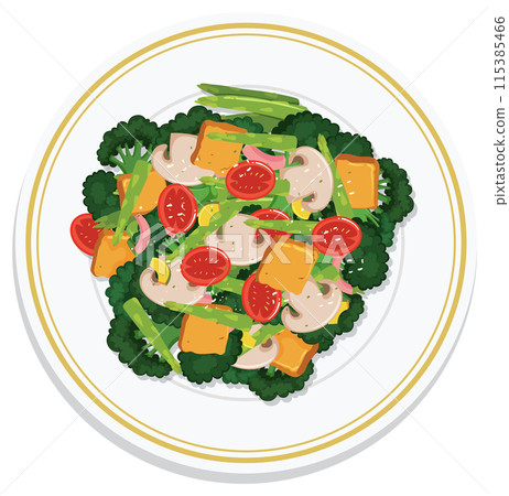 Healthy Vegetable Salad Plate 115385466