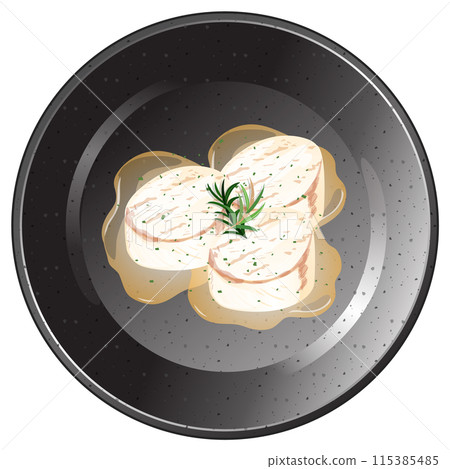 Gourmet Chicken Breast with Sauce 115385485