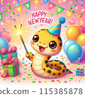 Snake Year New Year's Card 115385878