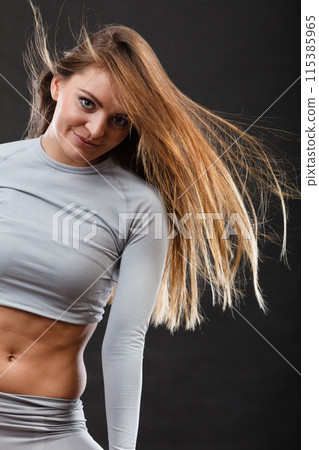 Fit woman in thermolinen underwear, Fit woman in thermolinen underwear, 115385965