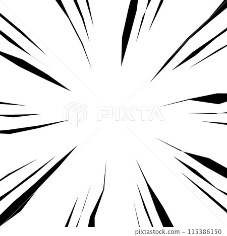 帶有粗糙不穩定線條的集中線條插圖 115386150