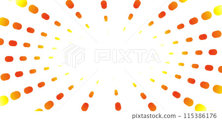 Illustration material of a pop dotted line Illustration material of a pop dotted line 115386176