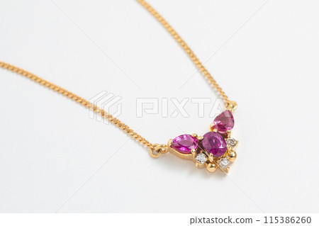 彩色天然石項鍊 彩色天然石項鍊 115386260