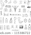 Hand-Drawn Medical Doodle Clipart 115386722