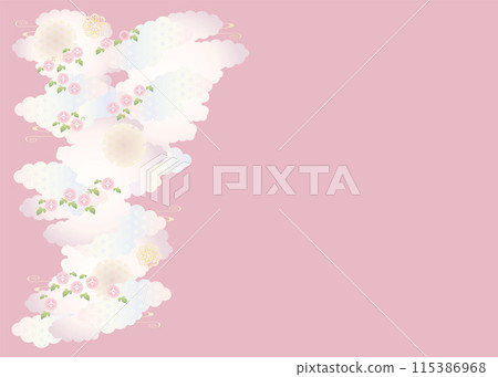 背景素材-日式牽牛花2022-24向量 115386968