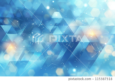 抽象藍色三角形幾何背景 115387318