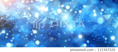 抽象藍色三角形幾何背景 115387320