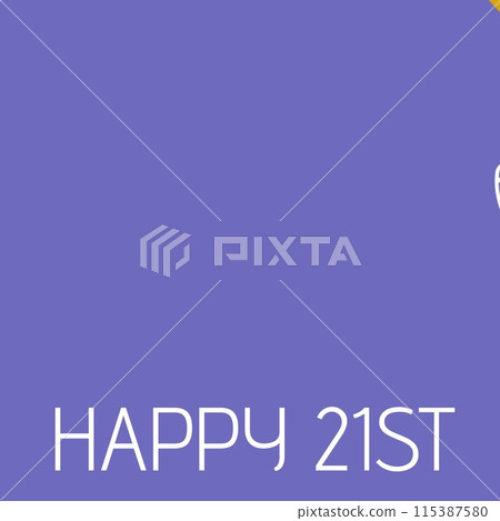 Celebrate the milestone, bold 21st birthday text 115387580