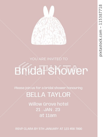 Celebrate love, bridal shower invite 115387718