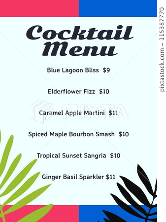 Entice with a chic menu 115387770