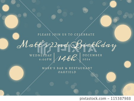 Celebrate in style, elegant birthday invite Celebrate in style, elegant birthday invite 115387988