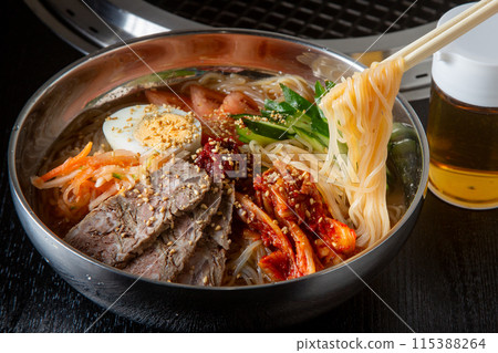 Korean cold noodles are finished Korean cold noodles are finished 115388264