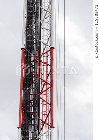 Transmiter tower stairs detail - Javorice mountain, Czechia 115388472