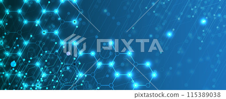 Abstract Computer technology background. network visual connection. Vector art. Abstract Computer technology background. network visual connection. Vector art. 115389038